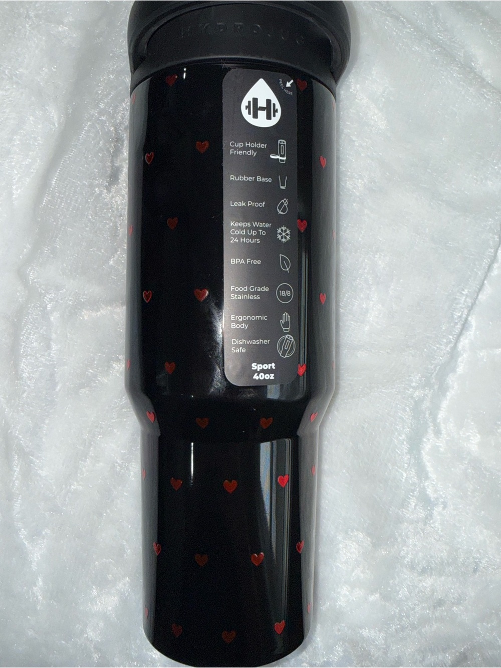 Hydrojug 40 oz sport queen of hearts